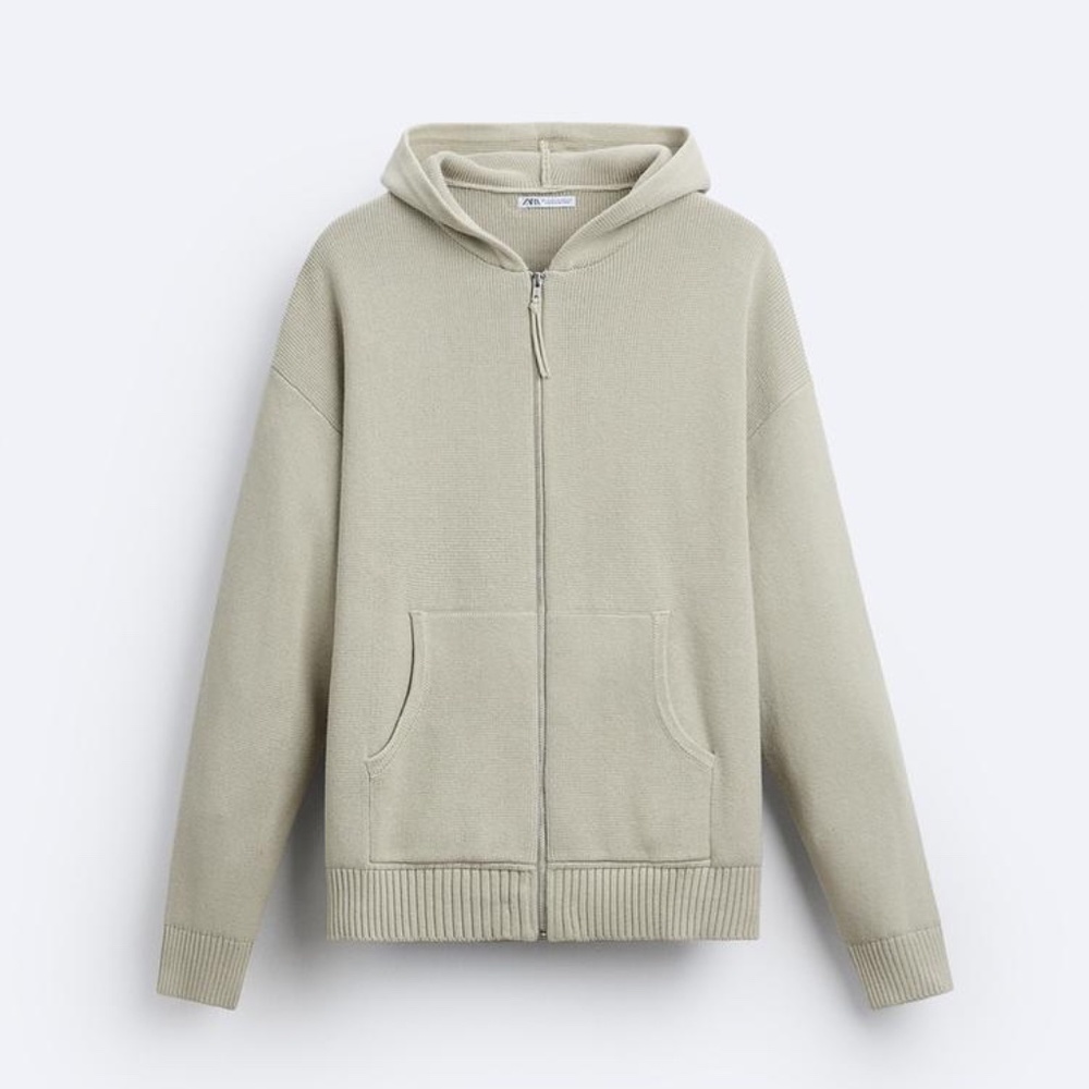 NWT Zara Men's Hooded Knit Cardigan Sold Out